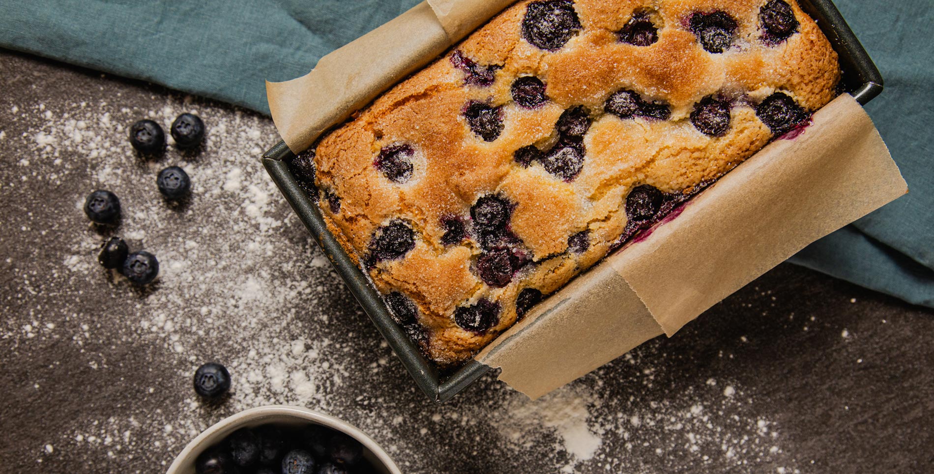 Blueberry Cornmeal Tea Cake