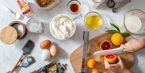 Cooking with Kids and a Side of Blood Orange Ricotta Pancakes